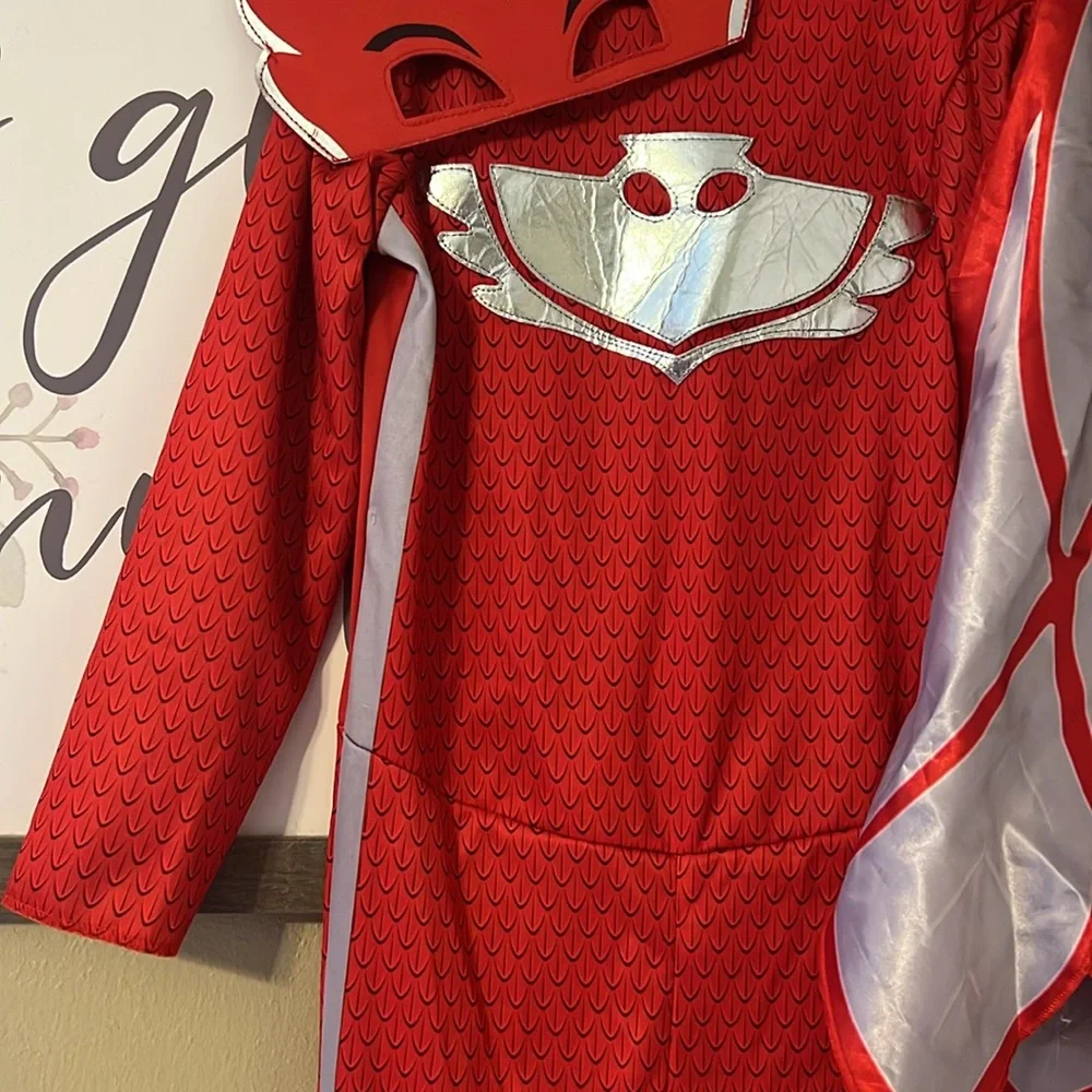 Red Superhero Costume with Cape and Mask